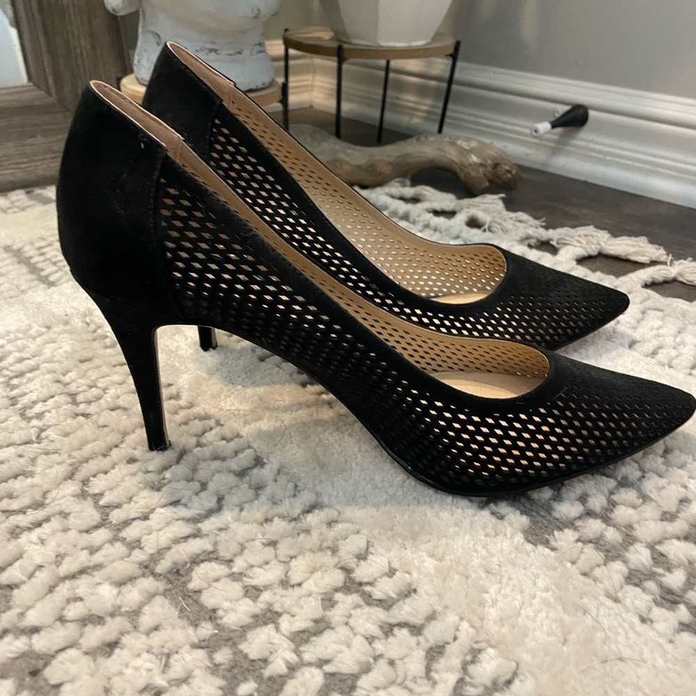 Jessica Simpson Black Suede 3” Heels - size 10